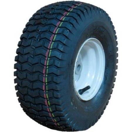 SUTONG TIRE RESOURCES Hi-Run Lawn/Garden Tire Assembly 18X8.50-8 2PR SU12 GRY White Solid Wheel Zerk Metal Bushing 3/4"ID ASB1186